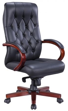 Компьютерное кресло Monaco Wood Экокожа Черный