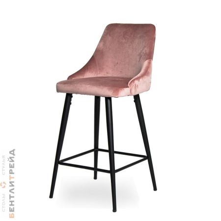 Полубарный стул Симона розовый бархат