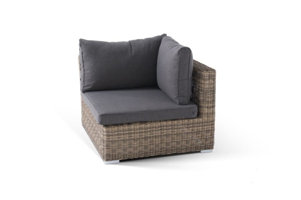Модуль диванный "Лунго" угловой с подушками, цвет соломенный