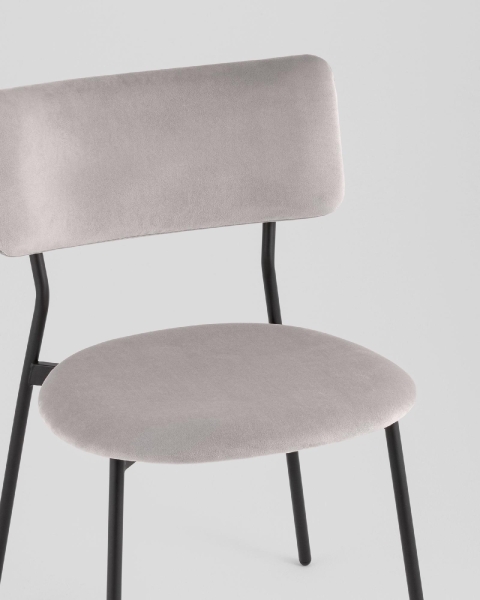 Стул Амелия велюр светло-серый