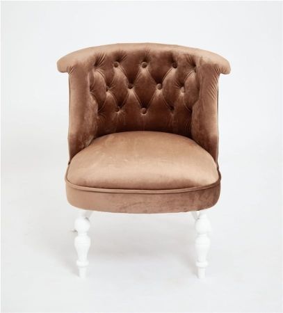 Кресло Бархат эмаль белая, 6 - шоколад