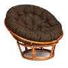 Кресло "PAPASAN" 23/01 W, с подушкой, коньяк, ткань коричневая 3М7-147