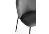Стул на металлокаркасе Рикко темно-серый (H-15), черный