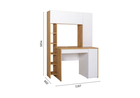 Стол Комфорт 12.71 дуб золотой натуральный, белая аляска