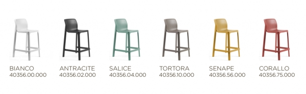 Стул пластиковый полубарный Nardi Net Stool Mini