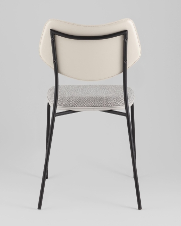 Стул обеденный Casey серый с серой экокожей