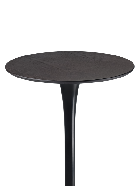 Барный стол Tulip style черный каркас столешница венге