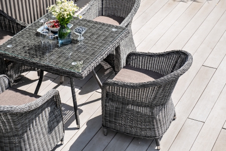 "Равенна" плетеное кресло из искусственного ротанга, графит