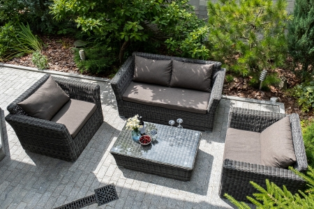 "Капучино" кресло из искусственного ротанга, графит