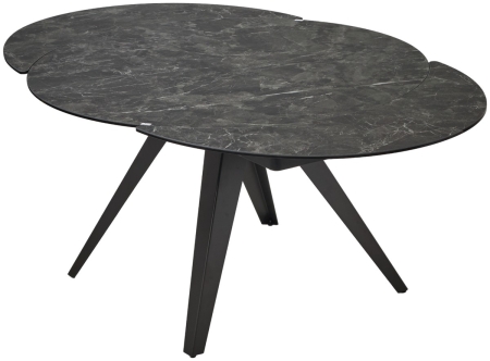 Стол AKSEL 130 цвет Mona Lisa Cерый мрамор, керамика, темно-серый