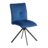 Стул обеденный Sweet велюр синий с черными ножками