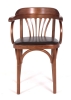 Деревянный стул Венский средний тон с мягким сиденьем из экокожи Деревянный стул Венский средний тон с мягким сиденьем из экокожи