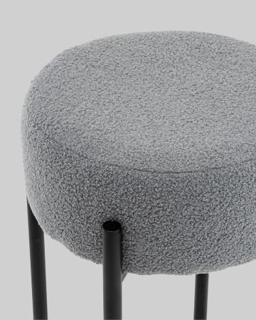 Стул барный Беккет букле светло-серый