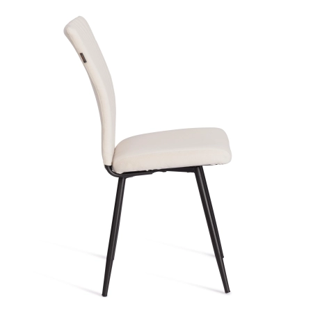 Стул обеденный Monte Carlo белый и серый, ткань и металл, мягкое сиденье, без подлокотников Стул обеденный Monte Carlo белый и серый, ткань и металл, мягкое сиденье, без подлокотников