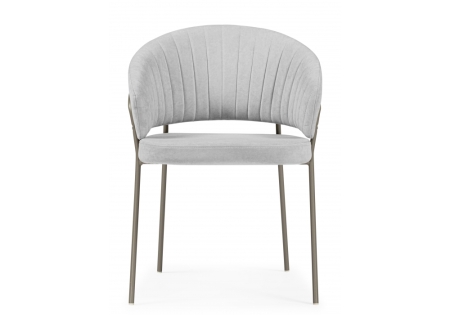 Стул на металлокаркасе Лео серый brendy monsoon 22, капучино