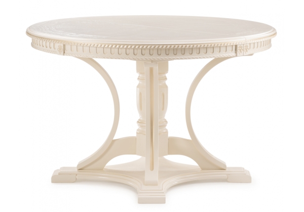 Стол деревянный Нозеан круглый бежевый, золото