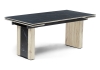 Керамический стол Бернардо 180x90 черный мрамор, дуб монтана