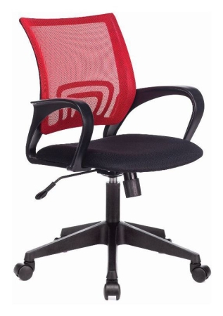 Кресло Бюрократ CH-695N красный TW-35N сиденье черный TW-11 сетка/ткань крестовина пластик