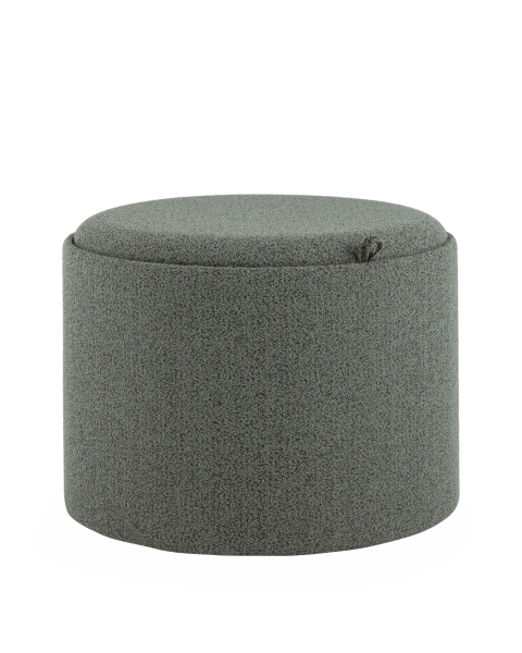 Пуф с ящиком Хюгге L букле темно-серый