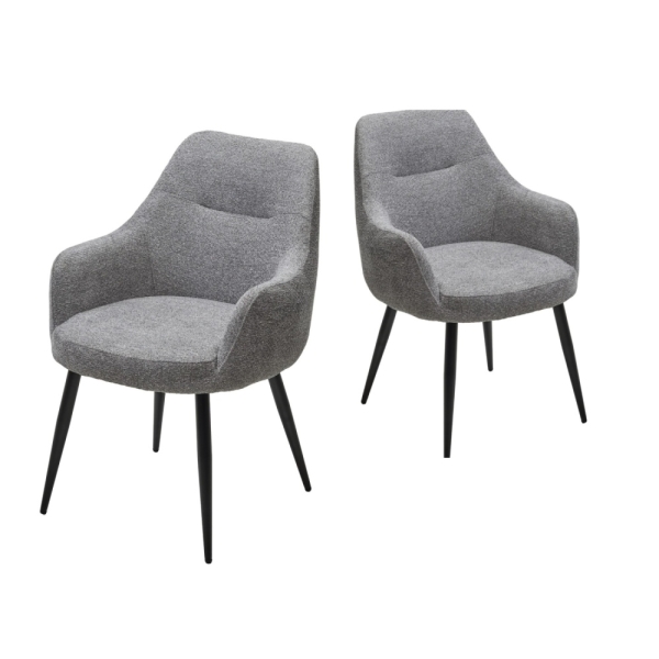 Стул STAMEN ткань DAVIS RETRO BLISS 85, серый, черный каркас