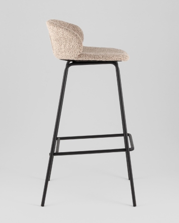 Стул барный Nita букле кофейный