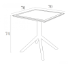 Стол пластиковый Sky Table 70 черный