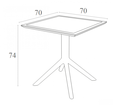 Стол пластиковый Sky Table 70 черный