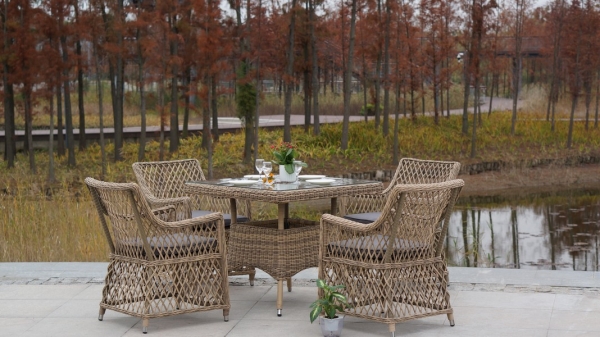 "Латте" плетеное кресло из искусственного ротанга, соломенный