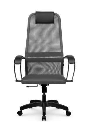 Компьютерное кресло SU-B-8 серый, крестовина, с подлокотниками