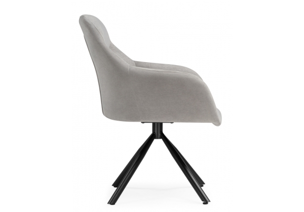 Стул на металлокаркасе Бартон 2 ткань мадера 22, черный матовый