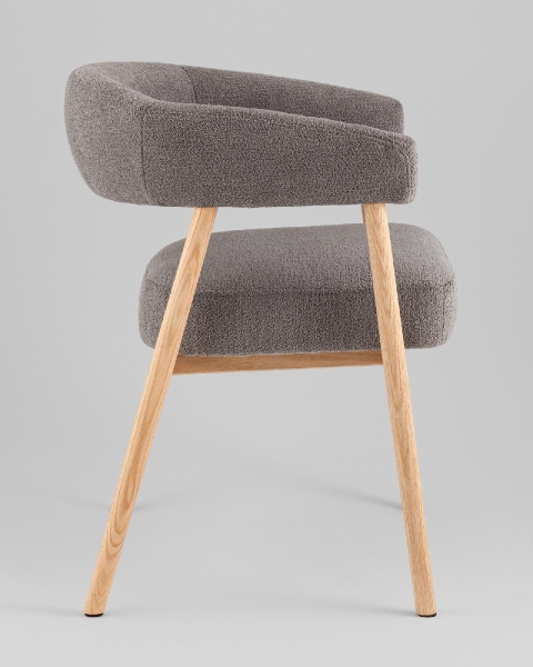 Стул обеденный Zubo с деревянными ножками темно-серый Стул обеденный Zubo с деревянными ножками темно-серый