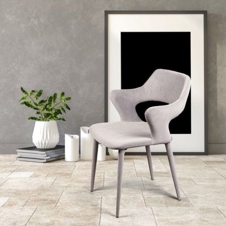 Стул Woddy бархат серый