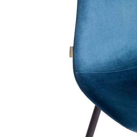 Стул BREEZE (mod. JSC-58) велюр и металл, синий, черный