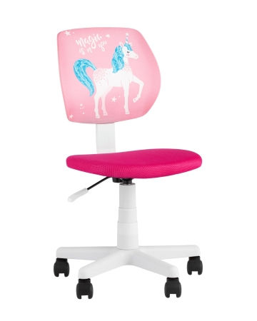 Кресло компьютерное детское ЛОЛО Unicorn, пластик белый