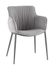 Стул Твигги шенилл серый с серым каркасом
