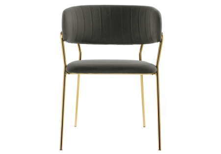 Стул на металлокаркасе Kamelia темно-серый, золотой