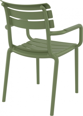 Кресло пластиковое Siesta Contract Paris оливковый