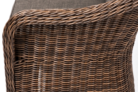 "Равенна" диван двухместный плетенный из ротанга, цвет коричневый