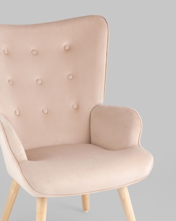 Кресло Хью велюр бежевый