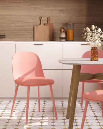 Стул Fog с подушкой пластик пыльно-розовый Стул Fog с подушкой пластик пыльно-розовый