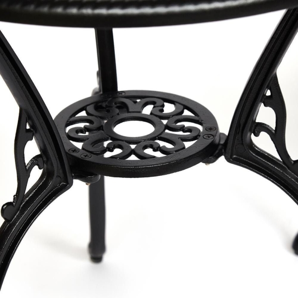 Комплект Secret De Maison Romance (стол +2 стула)алюминиевый сплав, D60/H67, 53х41х89см, черный