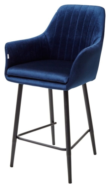 Полубарный стул Роден Blitz 20 Синий, велюр (H=65cm)