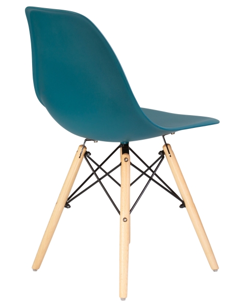 Стул обеденный DSW ножки светлый бук морской волны G-05