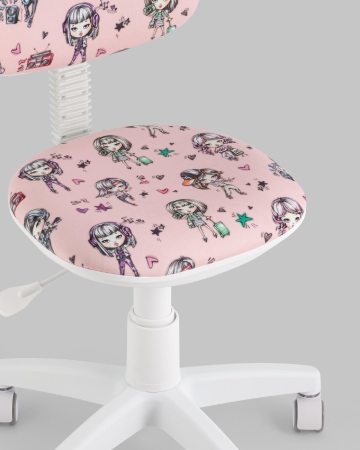 Кресло компьютерное детское УМКА Girls пластик белый