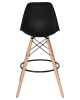Стул барный DSW BAR ножки светлый бук сиденья черный B-03