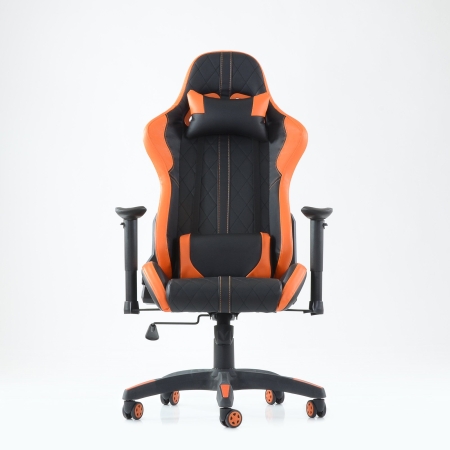 Игровое кресло K-52 черно-оранжевая экокожа Игровое кресло K-52 черно-оранжевая экокожа