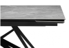 Керамический стол Блэкберн 140(200)х80 серый мрамор larka grey, черный