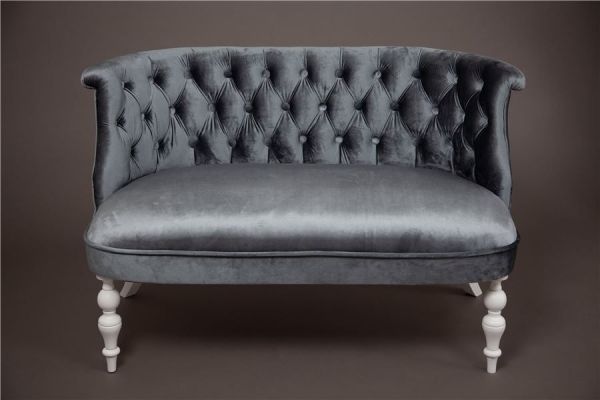 Диван Бархат эмаль белая, 25 - грязно-голубой