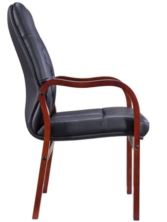 Офисное кресло Monaco Wood CF экокожа черный