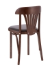 Стул Астра с мягким сиденьем темный тон, экокожа коричневая Стул Астра с мягким сиденьем темный тон, экокожа коричневая